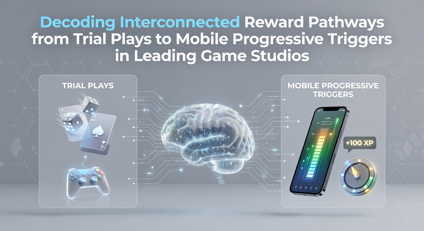 Diagram showing connections between demo play sessions and mobile progressive jackpot triggers across slot studios