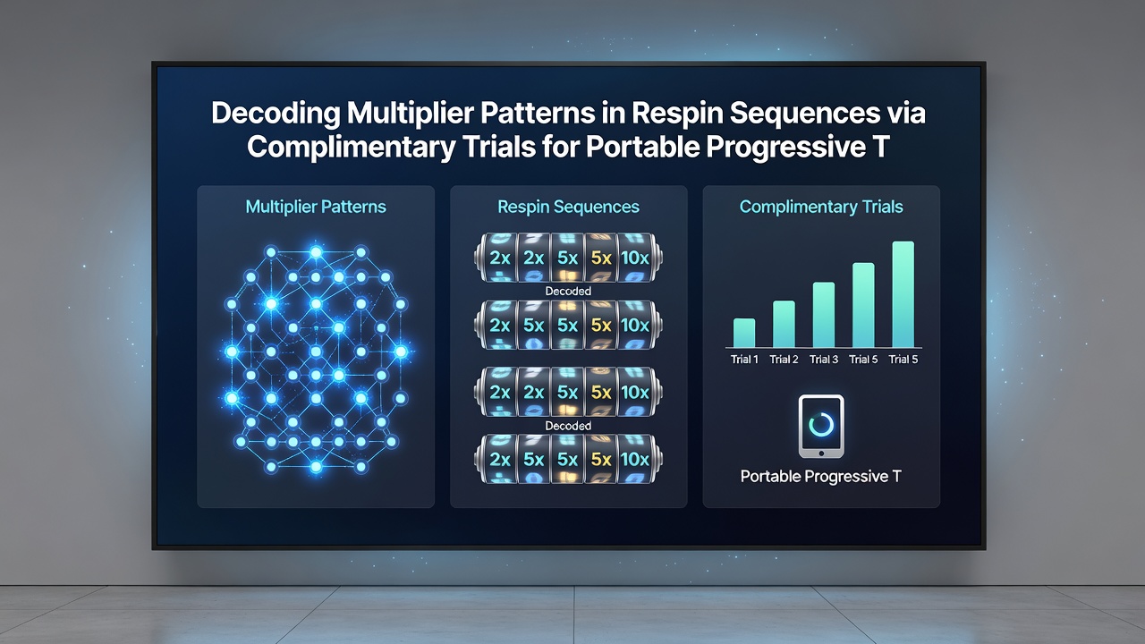 Close-up of multiplier indicators stacking during a respin sequence on a tablet screen
