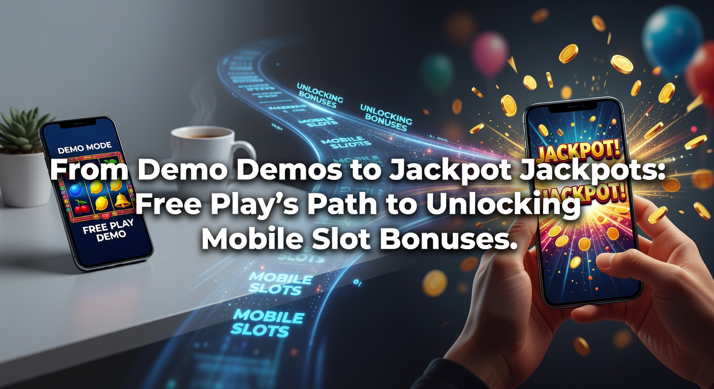 A vibrant mobile slot demo screen showing cascading reels and bonus triggers lighting up during free play mode