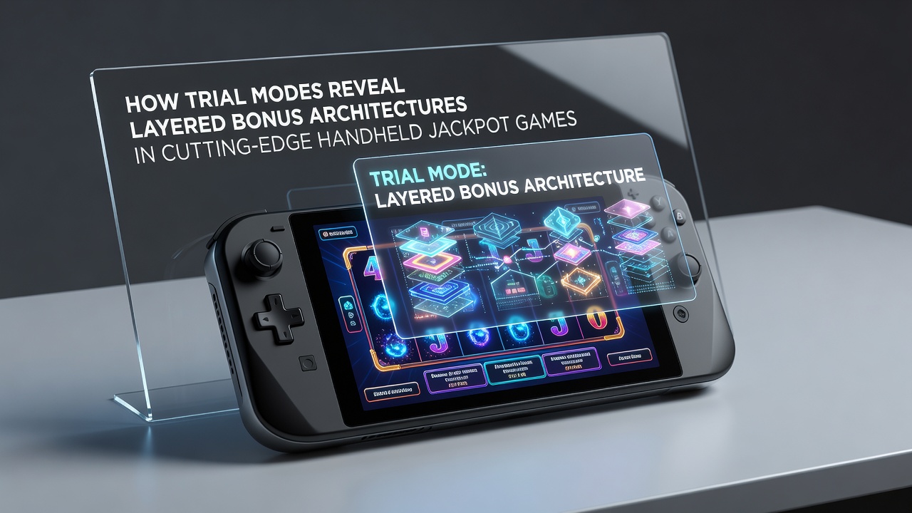 Screenshot of layered bonus architecture display during demo play on a mobile jackpot slot