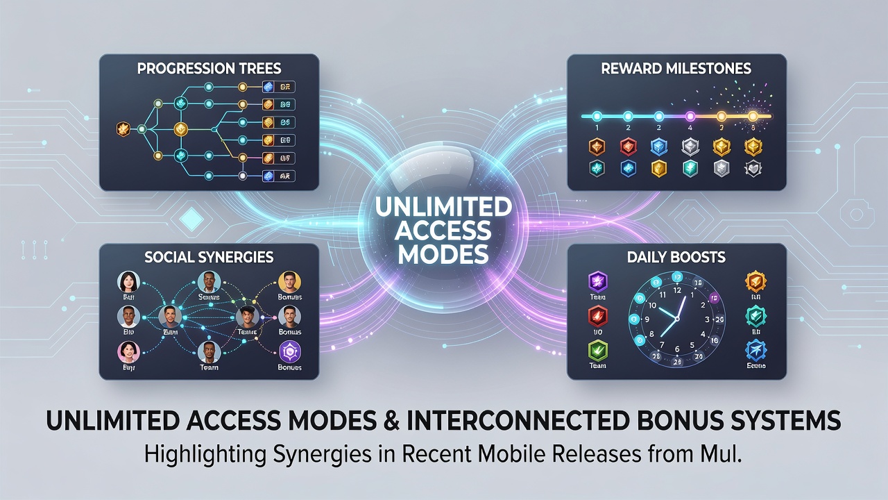 Close-up of bonus system dashboard displaying linked rewards and multipliers from various mobile slot providers