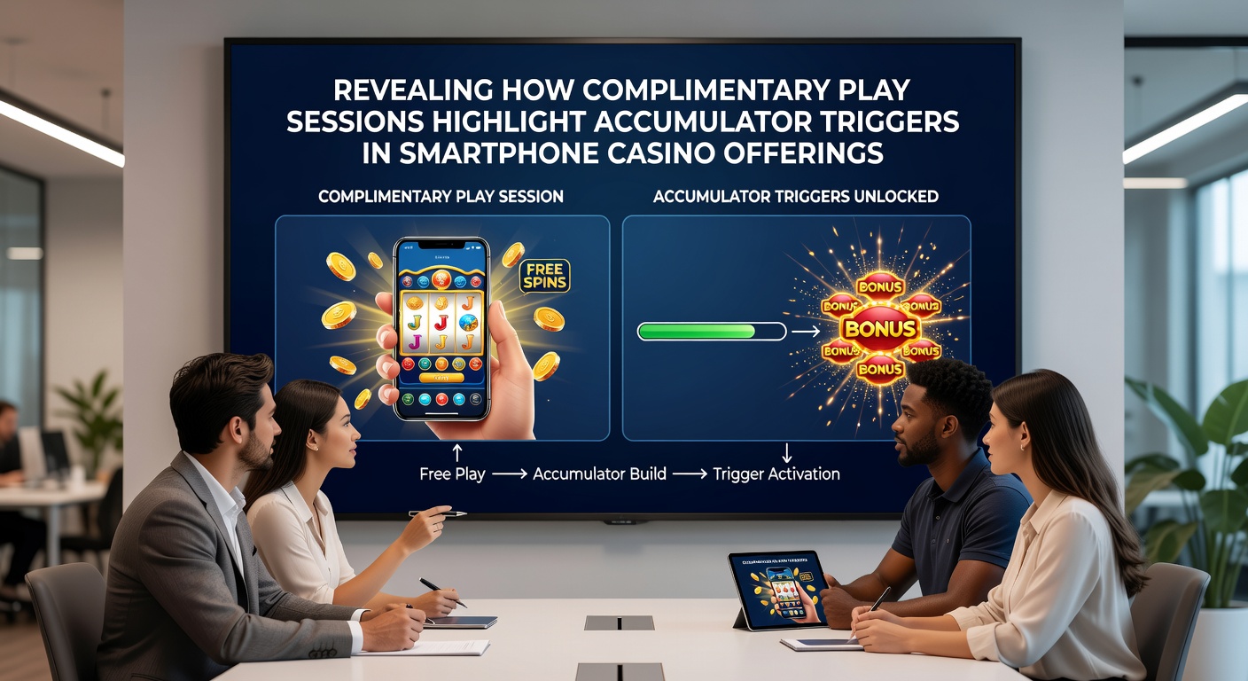 Smartphone screen displaying casino game interface with accumulator meter and free play indicators