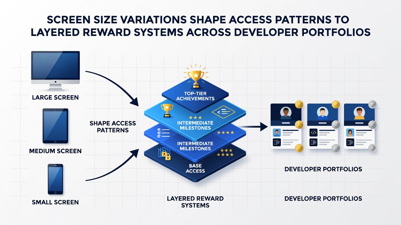 Tablet and smartphone comparison showing reward system interfaces scaled across different display dimensions