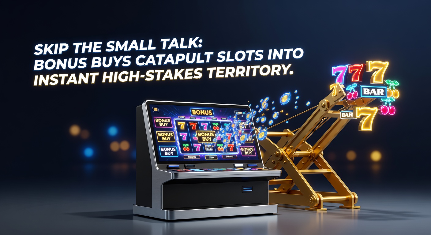 Vibrant slot screen showing a bonus buy button glowing amid cascading reels and multipliers, capturing the instant thrill of high-stakes entry