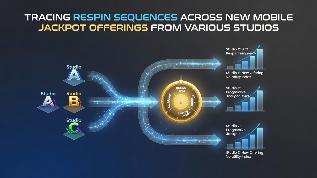 Mobile screen displaying respin sequence animation in a jackpot slot game with cascading symbols and progressive meter