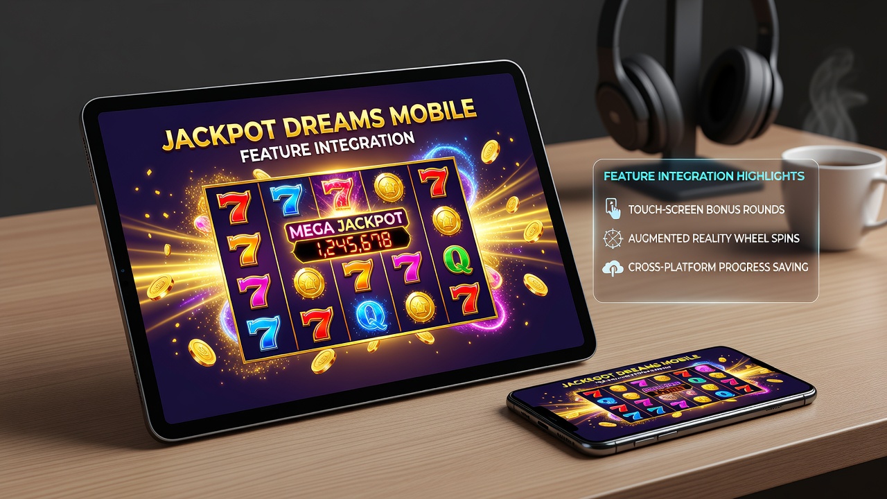Close-up of mobile slot bonus round with jackpot integration and touch controls